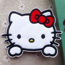 Hello Kitty Cartoon Sanrio Embroidery Patch For Kids Clothes Stickers Shirt Badges Accessories