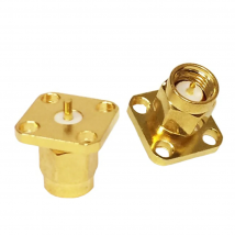 1pc  SMA Male Plug 4-hole Panel Mount RF Coax Connector With Solder Post Goldplated NEW Flange Wholesale Price Wire Terminal
