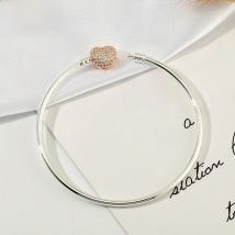 Dinglly High Quality Base Chain Bangle & Bracelet Fit Original Round Beaded Bracelets DIY Women Kid Children Jewelry Gift