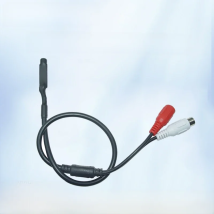 CCTV Microphone Hidden Type Mini microphone with RCA and Power In&Out plug for Security System Audio Pickup Camera Voice