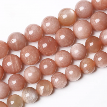AAAAA Quality Natural Sunstone Quartz Peach Round Loose Beads 15" Strand 4 6 8 10 12 MM Pick Size For Jewelry Making Bracelet