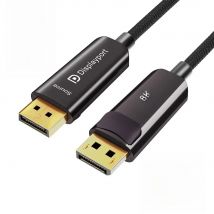 MOSHOU 8k Optical Fiber DP 2.0 Cable High Speed 80Gbps Bandwidth DisplayPort 2.0 Cable for Gaming Monitor Graphics Card TV PC