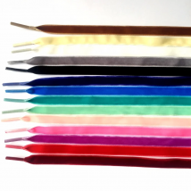 1cm Wide of Flat Shoelaces Velvet Ribbon Shoe Laces for Dance Sport Shoes 120cm / 47Inch