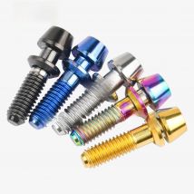 Titanium Ti Bolt M4x15.3mm Taper Head with Washers Titanium Screws for Ritchey C260 Bicycle Stem