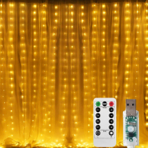 8 Modes Window String Lights Christmas Decoration Curtain Lights 3*3m 300leds USB 5V Remote Festoon Led Light