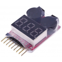 RC 1-8s Lipo Battery Tester Monitor Low Voltage Buzzer Alarm Voltage Checker With LED Indicator For Lipo Li-Fe LiMn Li-ion
