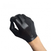 Men's Unlined Luxury Italy Thin Leather Gloves Wrist Button Tight-Fitting Leather Gloves Winter Warm Driving Touch Screen