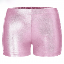 High Quality Shiny Metallic Girls Shorts Bottoms Sports Gymnastic Workout Summer Dancewear Kids Stage Performance Show Shorts