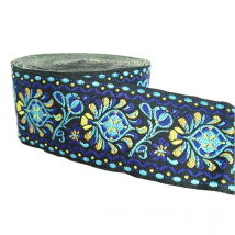 ZERZEEMOOY HOT 2" 5cm 10yard/lot Woven Jacquard Ribbon Trims Flowers Design For Clothing Straps Accessory