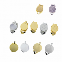 BoYuTe (20 Pieces/Lot) Metal Brass No Pierced Ear Clip with 9-10-15MM Blank Base Diy Earrings Jewelry Accessories Parts
