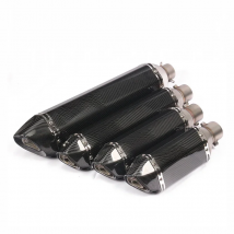 38-51mm Universal Motorcycle Exhaust Vent Pipe With Muffler 310/370/470/570mm Stainless Steel For ATV Street Bike