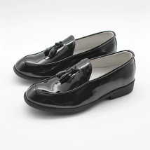New Boys Dress Shoes Black Faux Leather Slip On Tassel Loafers Shoe Wedding Party Kids Formal Shoe Classic Children Footwear