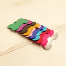 10pcs/lot low price metal craved name id tag blank craved phone number bone sharp dog id tag 10 colors DIT-025