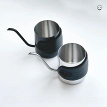304 Stainless Steel Drip Bag Coffee Utensils, Long Slim Spout Pot with Heat Insulating Pad, Anti-scald Mini Hand Brewing Kettle