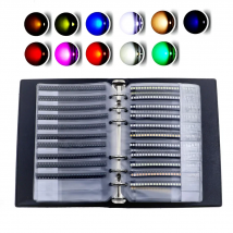 0402/0603/0805/1206/1210/2835/5730/5050 SMD LED Diode Sample Book kit pack Red/Green/Blue/White/Yellow/Warm White/Orange/Purple