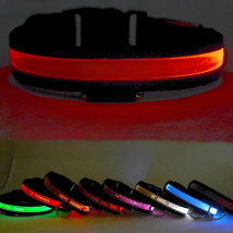 Engraved ID LED Dog Collar Luminous USB Custom Dog Tag Personalized Nylon Pet Dog Collar Led USB Light Night Safety Collar Perro