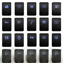 1 Pc 3A 12V Power Spot Light Aux Battery Blue Led Push Switch with Wiring Connector for Toyota Kluger/Highlander Toyota 4Runner