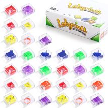 24 pezzi per bambini adulti divertono divertimento equilibrio IQ mini labirinto gioco cubo puzzle 3D labirinto cerebrale giocattolo con scatola puzzle bomboniere