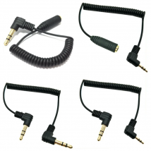 3 Pole stereo 2.5mm Male to 3.5 mm Female Jack 90 Right Angled Male To Female Audio Adaptor Cable Cord