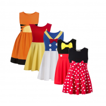 Dressy Girls Princesses Dress up Snow Queen Anna Belle Snow White Sleeping Beauty Costume Kids Fancy Unicorn Evil Queen Minnie