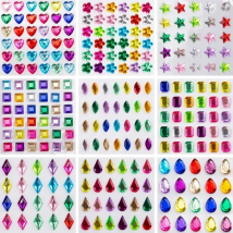 Heart/Flower/Star/Drop/Square/Boat/Diamond Self Adhesive Rhinestone Sticker Gems/Adhesive Stick On Diamantes for Craft #044031