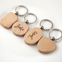 Custom Engraved wedding names Wood Key Chain -  Personalized Wood Heart Key Chain - Custom Gifts for wedding supplies gift