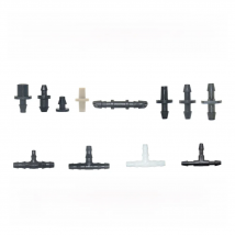 Garden Hose Water Connector Drip Irrigation for 1/4'' & 1/8'' Tubing Hose Accessories Joint Barbed Tees Cross Eng Plug Adaptors