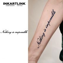 Nothing Is Impossible Temporary Tattoo,Lasts To 15 Days New Technology Magic Waterproof Semi Permanent Sticker