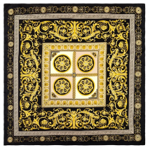 POBING Manual Hand Rolled Twill Silk Scarf Women Retro Cashew Square Scarves Echarpes Foulards Femme Wrap Bandana Hijab 90CM