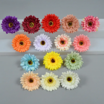 5PCS 10CM Artificial Silk Gerbera Flower Heads Ghrysanthemum Daisy Fo DIY Hair Accessory Wedding Home Garden Bouquet Decoratiive
