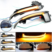 Scroll LED Dynamic Turn Signal Light Side Mirror Flashing Light Repeater Blinker for Audi A3 8P A4 A5 B8 Q3 A6 S6 SQ3 A8 D3 8K