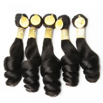 Brazilian Human Hair Loose Wave Bundles Double Drawn 5pcs/Lot Remy Hair Extension Egg Curl Human Hair Weave Bundles