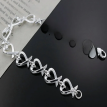 korean trend 925 sterling silver fine heart kelp fashion Bracelet for woman  luxury jewelry Wedding party Christmas gifts
