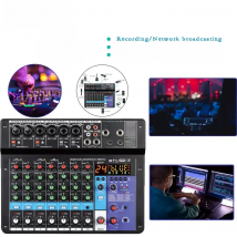 TEYUN 8 6 4 Channel Professional Portable Mixer Computer Sound Mixing Console Number Audio Interface Live Broadcast A4 A6 A8 48V