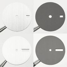 28.5mm Vertical Texture Watch Dial Blank Watch Faces for NH35/ NH36/ NH34 Movement DIY Accessories None/ Single/ Double Calendar
