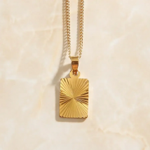 SOMMAR 50cm  Charm Pendants  Necklaces Gold Color carve wave Pendants Chains Christian Catholic Religious Ornaments