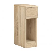 SoBuy FBT111 Mesita de noche con cajón para caja, cama con muelles, sofá, mesa auxiliar, mesa estrecha para teléfono, mesita de noche