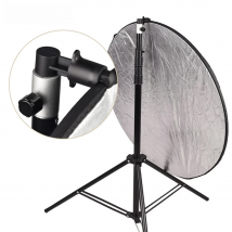 Gosear Aluminum Portable Photo Video Studio Photography Background Reflector Softbox Disc Holder Clip for Light Stand 55 x 73mm