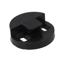 Bass Rubber Mute, Round with Double Holes Black
