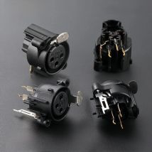 Original Neutrik 3 Pin XLR PCB Mount Panel Connectors Bronze Contacts Male Female Chassis Connectors Socket with / no Latch Lock
