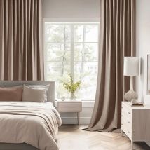 Solid Brown Curtains for Living Room Bedroom Window Curtain for Hall Door Tende Blinds Drapes Elegant Cortinas Ins Rideaux Panel
