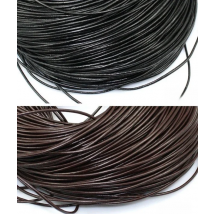 100M/lot light brown black brown 1mm 1.5mm 2mm wax Round COW Genuine Leather Cord accessories Necklace Rope String Thread vv24