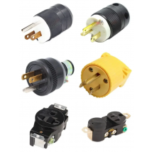 Black American 15A/20A NEMA 5-15P / 5-20P detachable assembly in-line Plug US industry waterproof power wiring plug connector