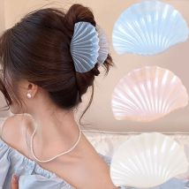 3 Teile/satz Große Gelee-Farbige Muschel Haar Klaue Clips Shark Clip Elegante Farbverlauf Haar Zubehör für Frauen