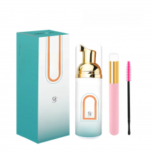 60ml Lash Shampoo Brush Kit Eyelash Cleaning Solution Bubble Mousse Lashes Cleaner Non-Irritating Makeup Remover Wholesale