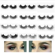 1 pair 3D Handmade Mink Eyelashes individual Natural False Eyelashes for Beauty Makeup fake Eye Lashes Extension-A12