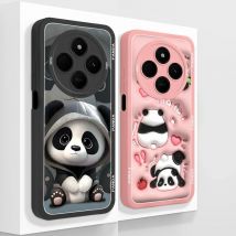 For Redmi 14C Case Cute Panda Soft Liquid Silicone Phone Houisng For Xiaomi Redmi 14 C High Quality Back Cover Couple Funda Gift