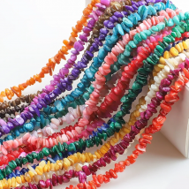 30inches Irregular Freeform Chip Gravel Shell Beads 3-5mm Natural Stone Amethysts Tiger Eye Bead For Jewelry Making Diy Necklack