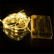 2M 20 3M 30 5M 50 10M 100Leds Fairy Lights AA Battery Powered  Silver Led Copper Wire String Light Decorative Fairy Lights