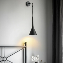 Modern Bedroom Bedside Wall Lights Gray White Black Aluminium Wall Sconces LED E27 Wall Lamp Indoor Living room Illuminaire